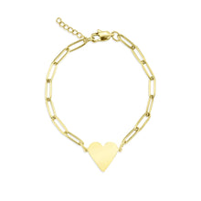 Load image into Gallery viewer, Paperclip Heart Bracelet