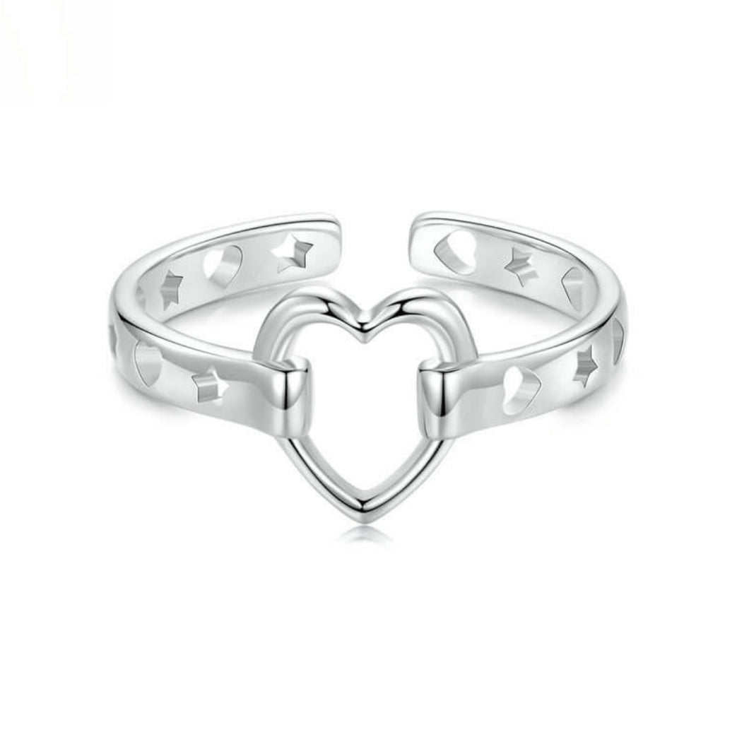 Open Heart Cuff Ring