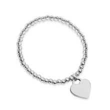 Load image into Gallery viewer, Stretchy Bead &amp; Heart Bracelet