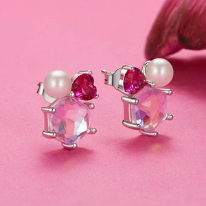 Sugar Plum Heart Studs