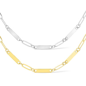 Paperclip Triple Bar Necklace