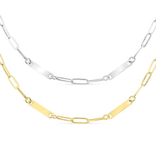 Load image into Gallery viewer, Paperclip Double Bar Necklace