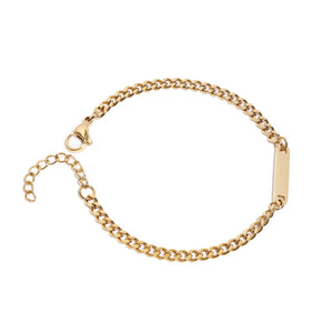 Curb Chain Bar Bracelet