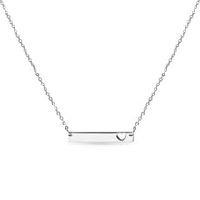 Load image into Gallery viewer, Heart Bar Necklace