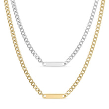 Load image into Gallery viewer, Curb Chain Bar Necklace