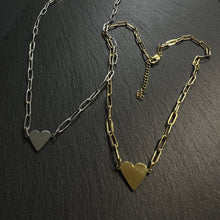 Load image into Gallery viewer, Paperclip Heart Necklace