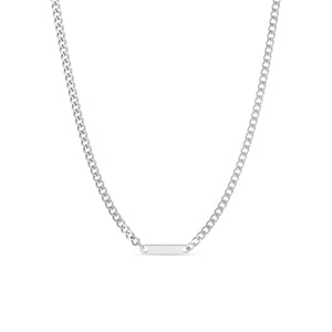 Curb Chain Bar Necklace