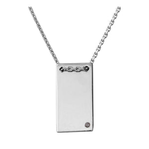 Rectangle Diamond Necklace