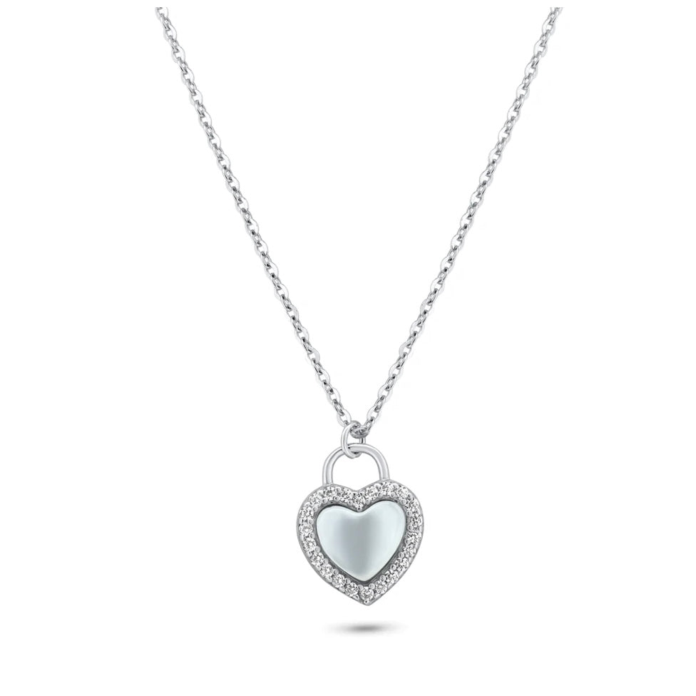 Mother of Pearl Heart Necklace