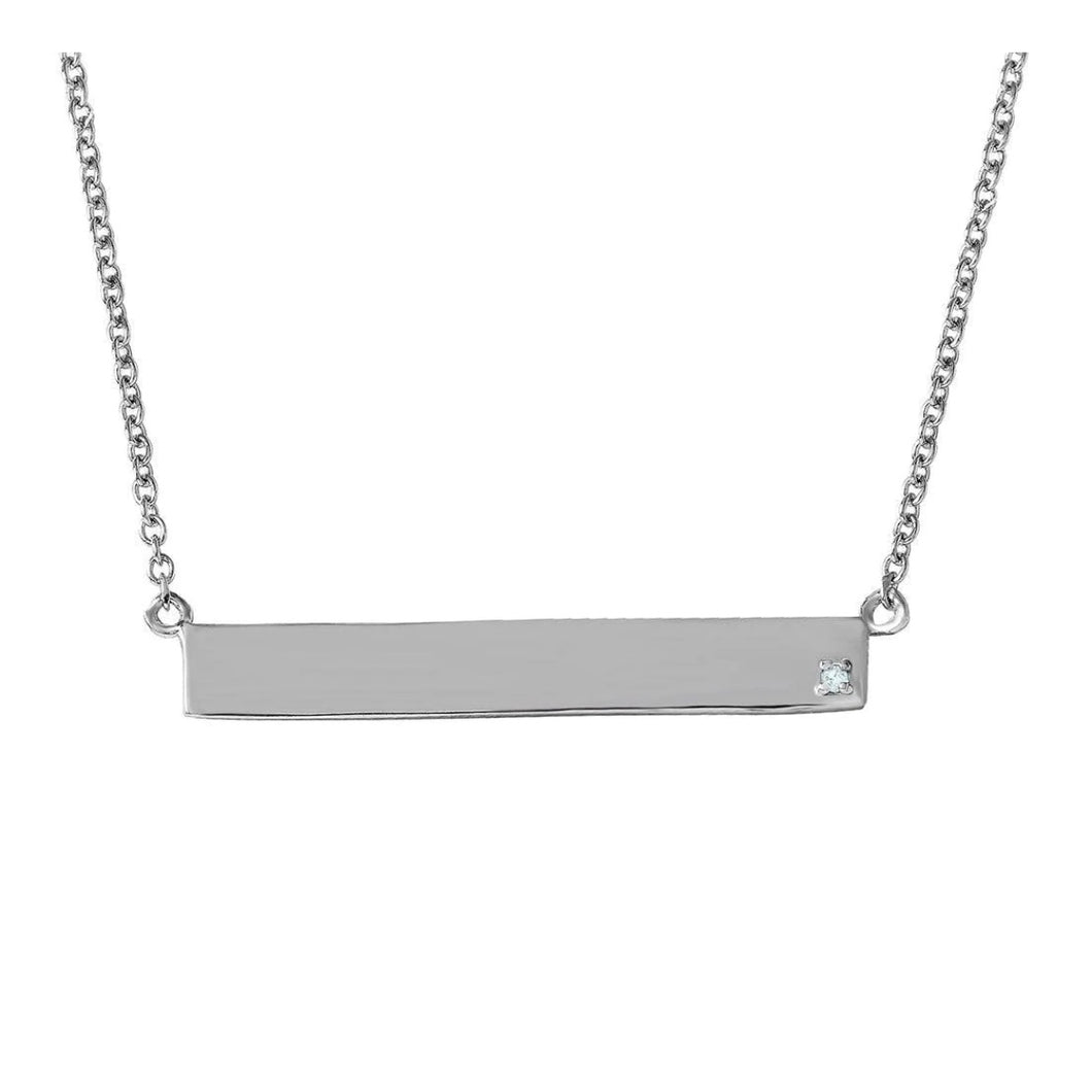 Diamond Bar Necklace