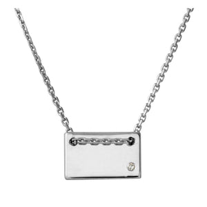 Small Rectangle Diamond Necklace