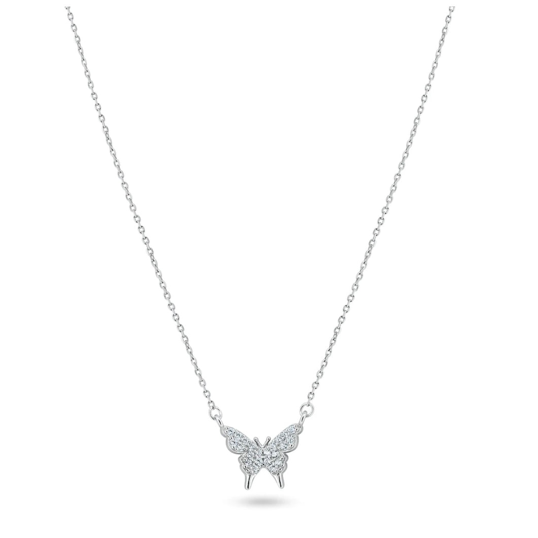 Small Glitzy Butterfly Necklace