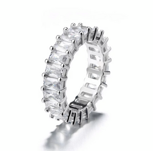 Emerald Cut Eternity Band