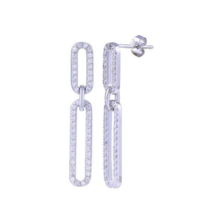 Glitzy Paperclip Earrings