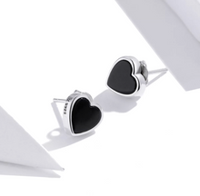 Load image into Gallery viewer, Black Agate Love Studs