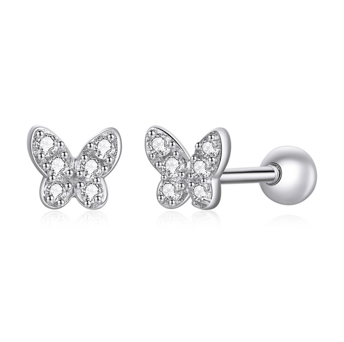 Mini Butterfly Glitzy Studs