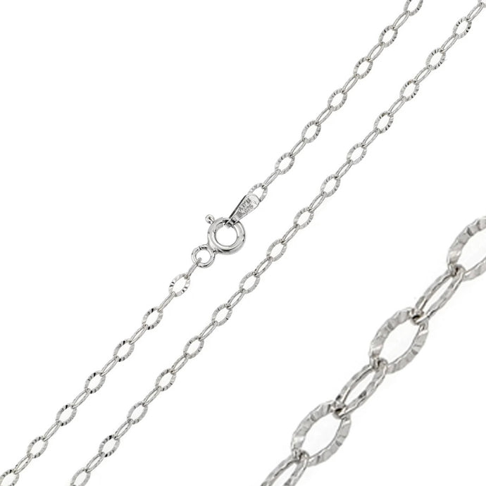 Diamond Cut Oval Link Chain