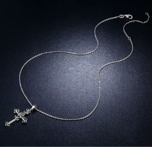 Rose Cross Necklace