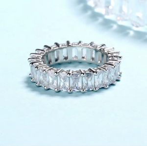 Emerald Cut Eternity Band