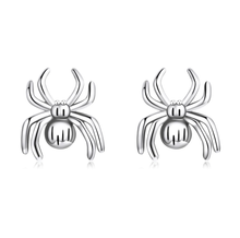 Load image into Gallery viewer, Silver Spider Studs