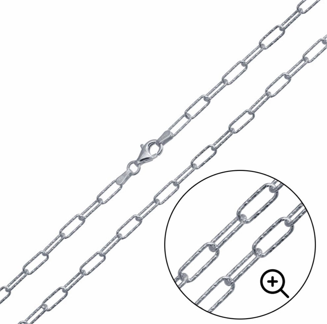 Diamond Cut Link Chain