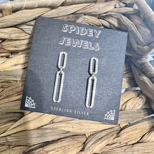 Glitzy Paperclip Earrings